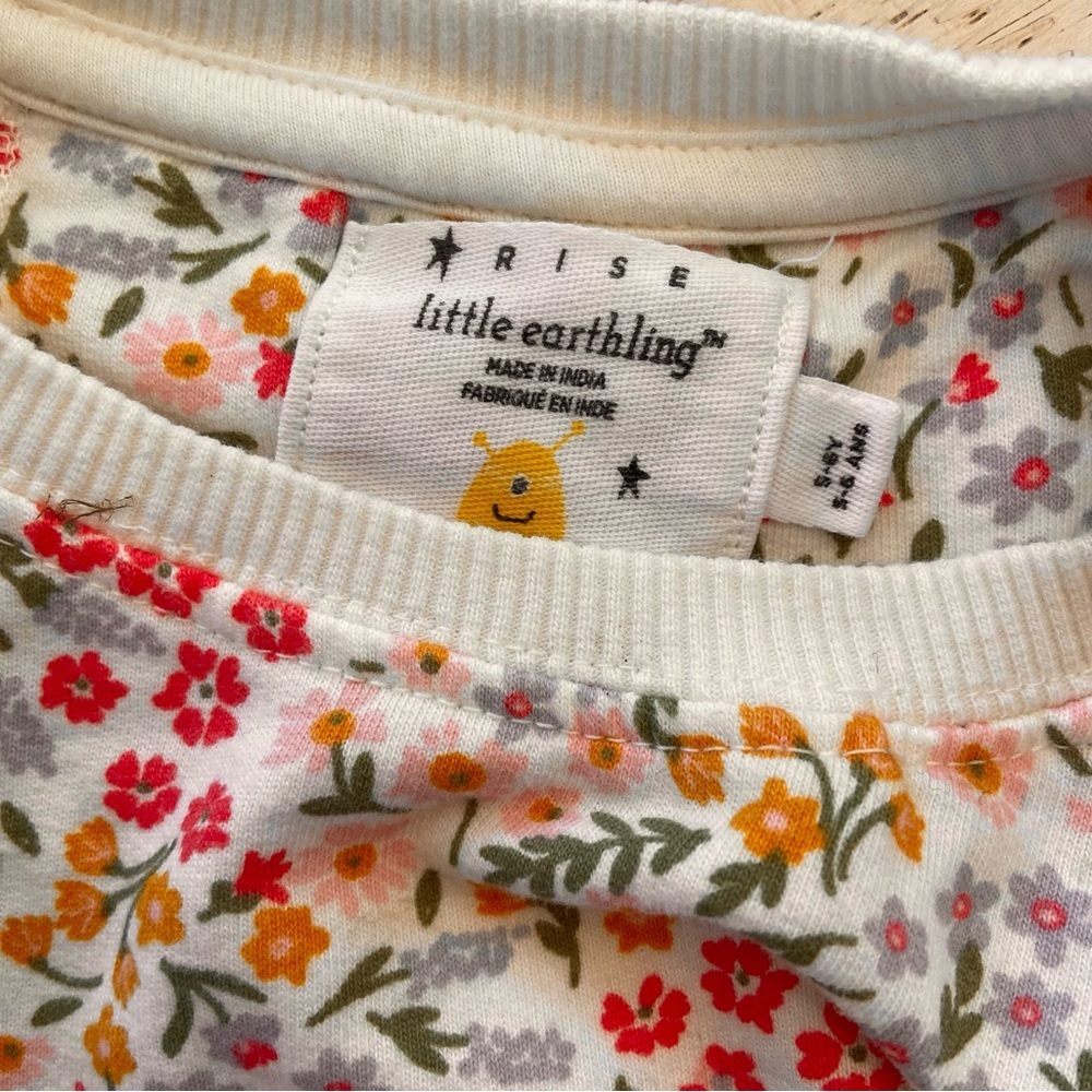Rise Little Earthling 100% Cotton Floral Sweatshirt Child Size 5 - Picture 5 of 7